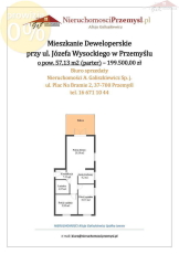 Apartment for sale with the area of 57 m2