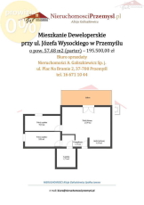 Apartment for sale with the area of 57 m2