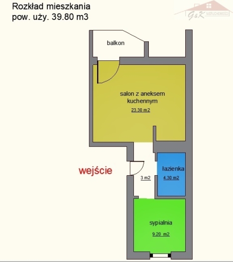 Mieszkanie na sprzedaż o pow. 40 m2