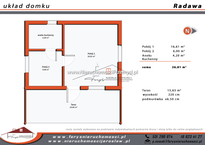 House for sale with the area of 27 m2