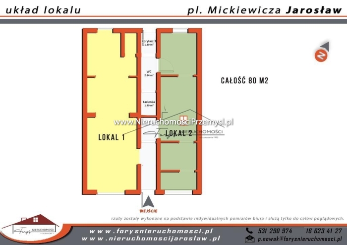 Commercial facility for rent with the area of 35 m2