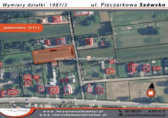 Land for sale with the area of 1417 m2
