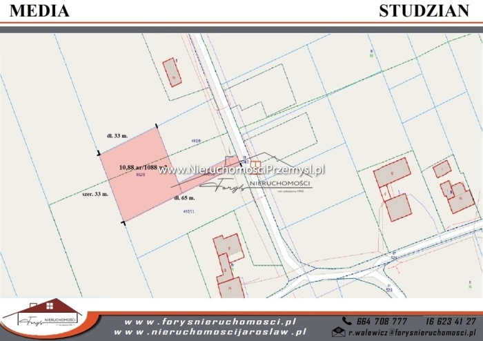 Land for sale with the area of 1252 m2
