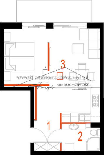 Wohnung zum Verkauf mit einer Fläche von 41 m2