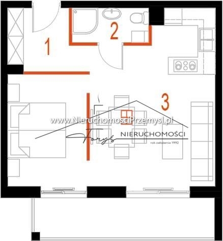 Apartment for sale with the area of 43 m2