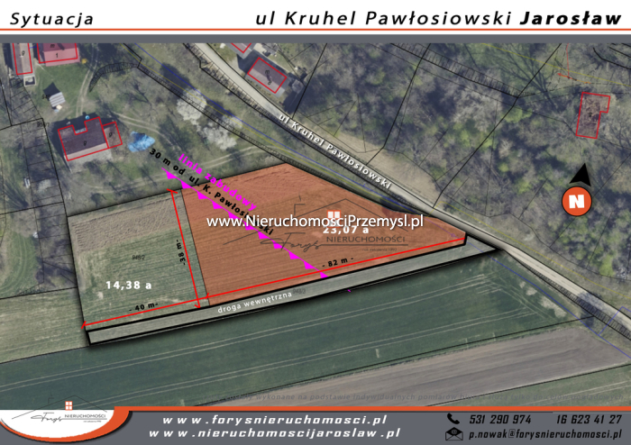 Land for sale with the area of 2307 m2
